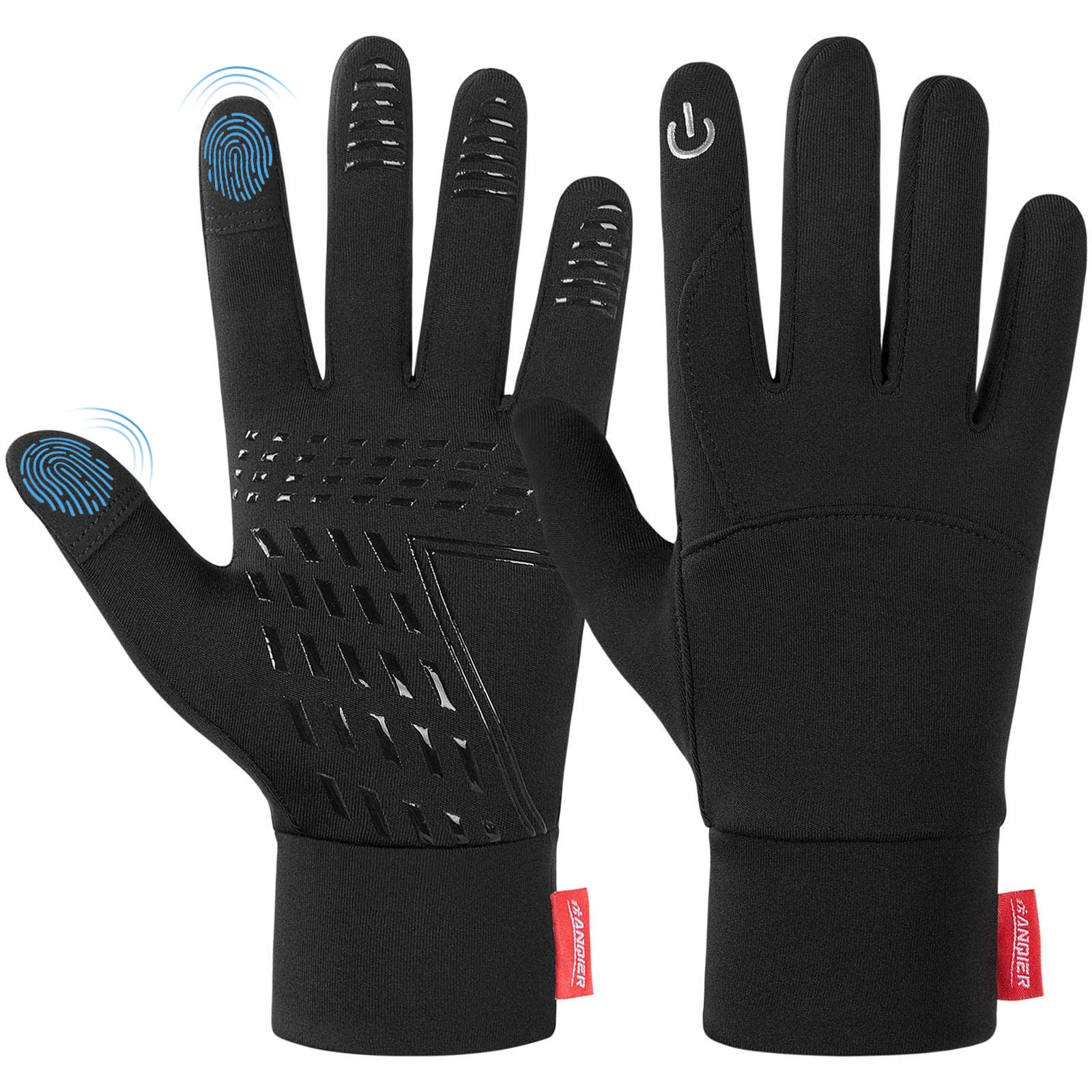 Lapulas Fahrradhandschuhe Touchscreen Handschuhe Herren Damen Winddichte Laufhandschuhe rutschfest Sporthandschuhe Warm Winterhandschuhe für Joggen Laufen Radfahren usw