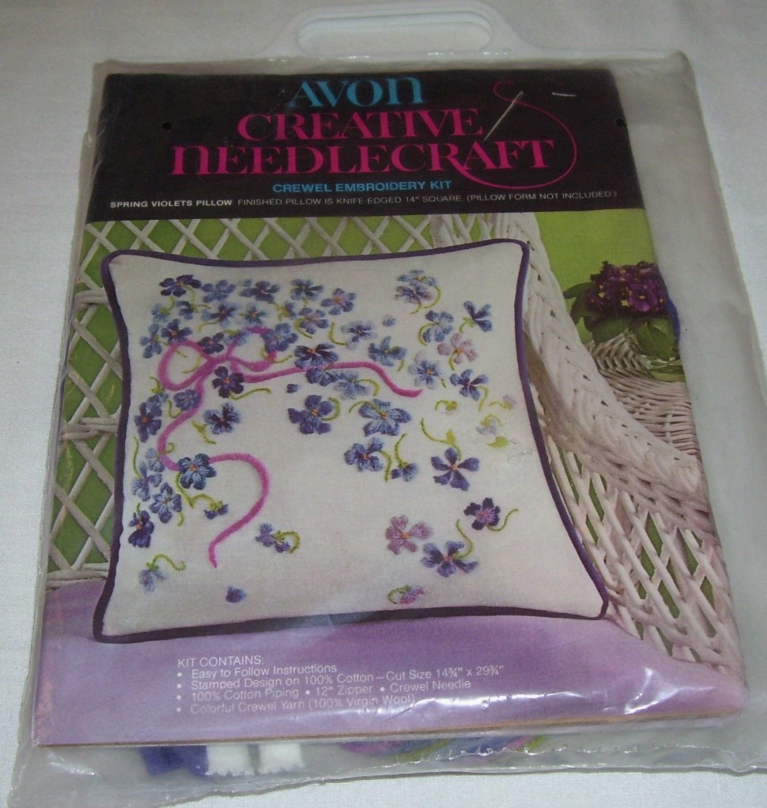 Kit De Broderie Crewel Avon "Burst Of Spring" - Taille 12x16 Pouces - Neuf