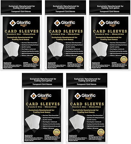 Fundas protectoras para tarjetas de 500 centavos, fundas protectoras para tarjetas, ajuste exacto, fundas transparentes para cartas Pokémon y MTG,