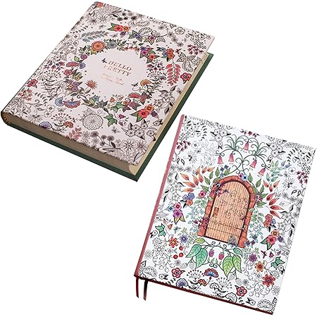 Amazon Hamilo 日記 イラスト A5 横書き 幸せの扉 花冠 挿絵 手書き イラストノート 2色セット 日記帳 文房具 オフィス用品