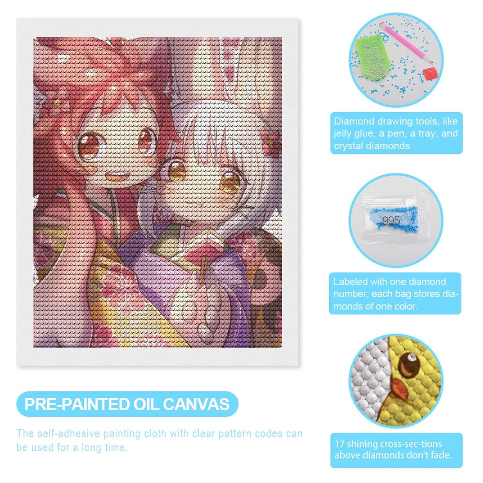 Amazon.co.jp: ダイヤモンドアート メイドインアビス ナナチ 雛祭り 