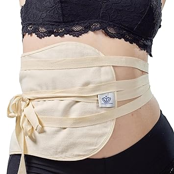 QUEEN OF THE THRONES 100% Organic Cotton Flannel & Naturopathic Doctor Designed with Strap for Castor Oil Pack - Reusable, Comfort Sleep Fit, Soft Ties Castor Oil sold separately