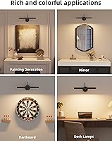 Vista 6 de VOLISUN Luces de imagen para pared, luz recargable de 15.7 pulgadas, funciona con pilas, 3 temperaturas de color, luz de imagen inalámbrica