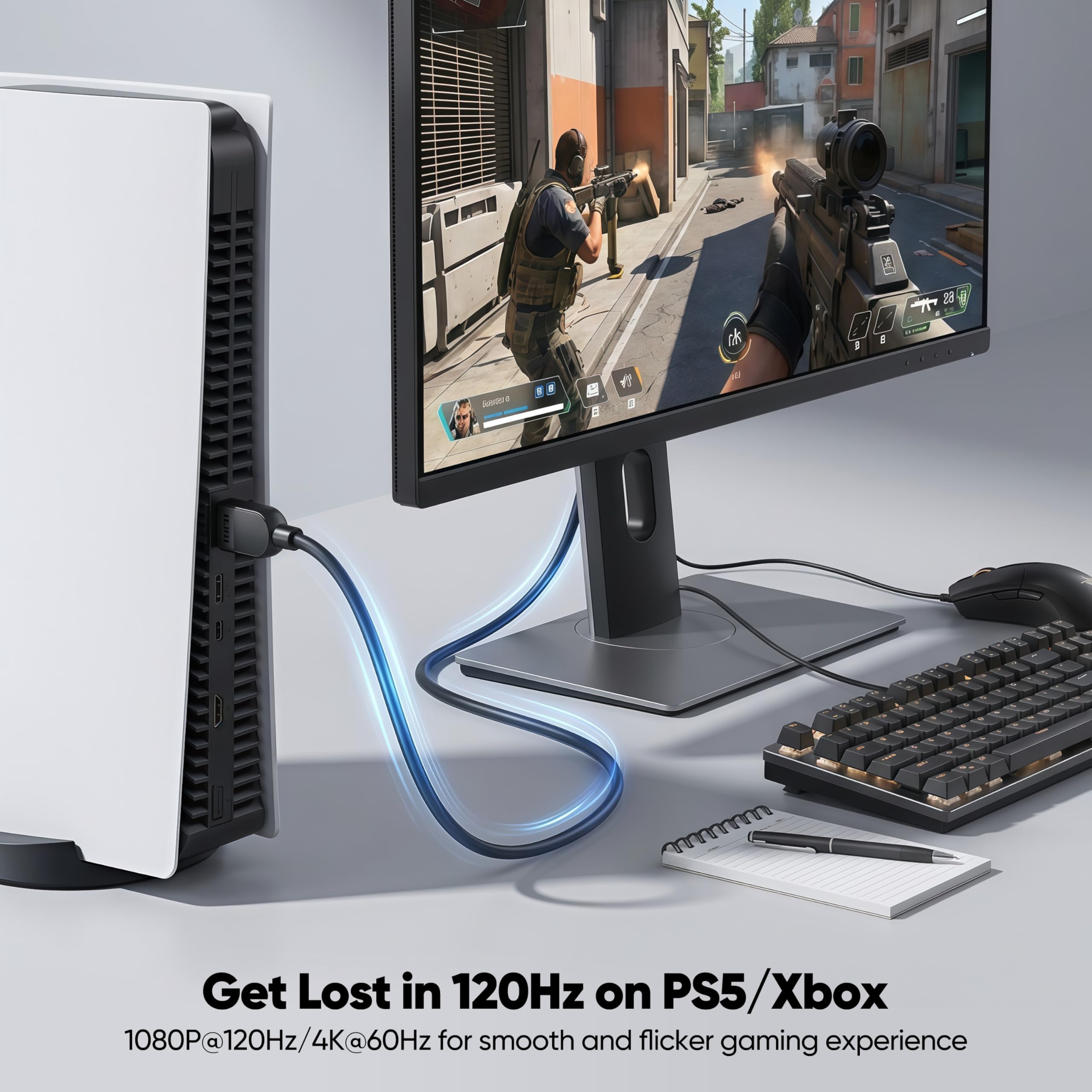 Cavo HDMI 4K, 3 m, confezione da 10 pezzi, cavo HDMI 2.0 ad alta velocità, supporto 4K a 60Hz 2K a 120Hz 1080P a 144Hz, HDR ARC 3D HDCP 2.2 per monitor, PS5/4, Xbox, Apple TV, laptop, interruttore