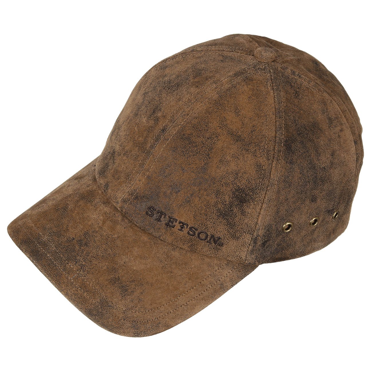 Stetson Rawlins Pigskin Basecap Vintage Look Ledercap Strapback Herren Sommer Winter