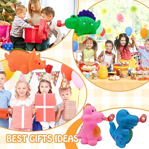 Miniatura 5 de 8 piezas de juguetes de baño de dinosaurio de goma para bebés, juguetes de dinosaurio para niños y niñas, decoraciones de cumpleaños para baby