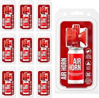 Saillong 10 Pack 1.4oz Boat Air Horn for Safety, Loud Marine Air Horns Can, Mini Small Blow Fog Horn, Emergency Use for Sporting Events, Boat