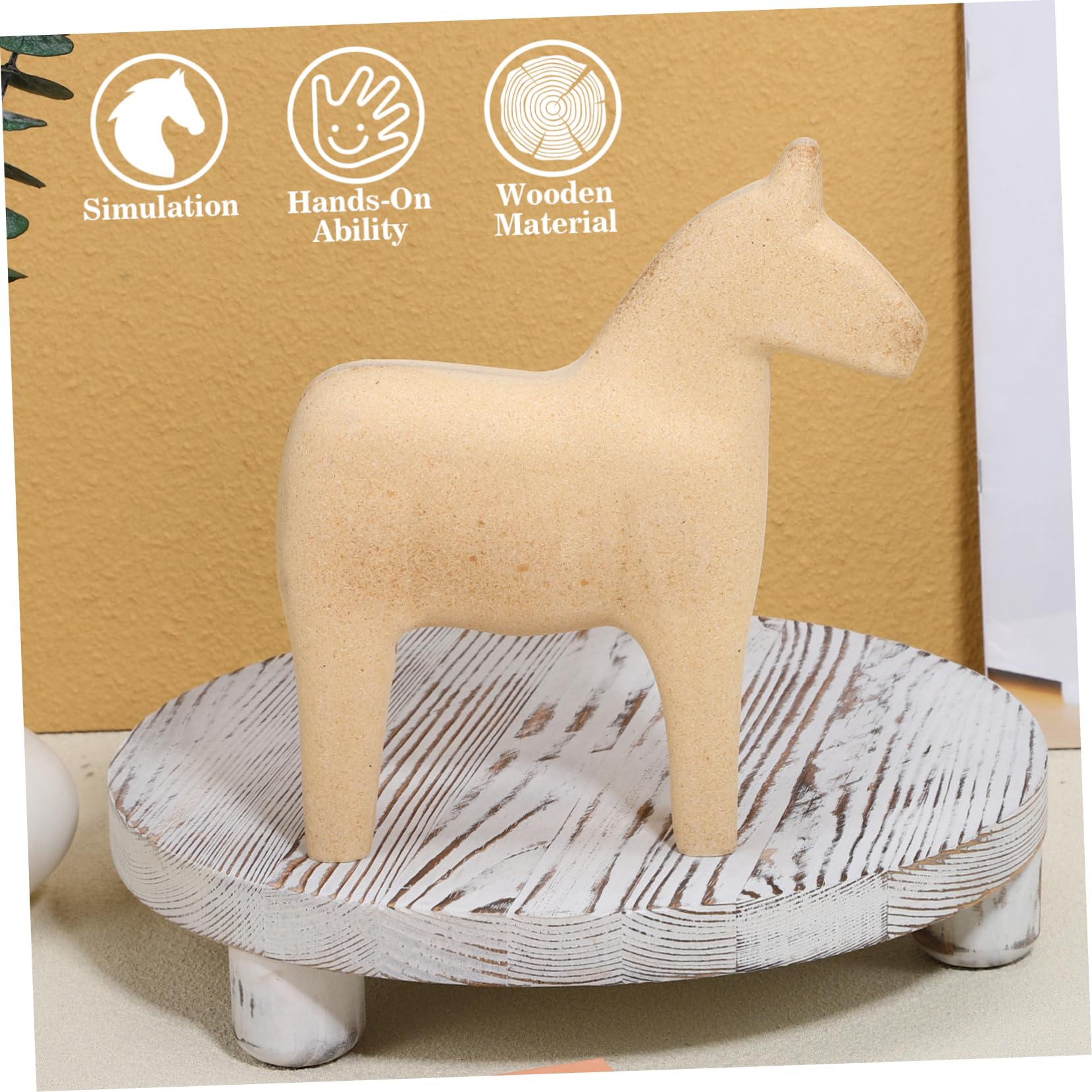 TEHAUX 3 Set Statua Del Cavallo Roba Da Poster Corsa Rodeo Decorazioni Per Bomboniere Gicos Forniture Fai Da Te Per Artigianato in Legno Fai Da Te Di Legno 2 Pezzi * 3