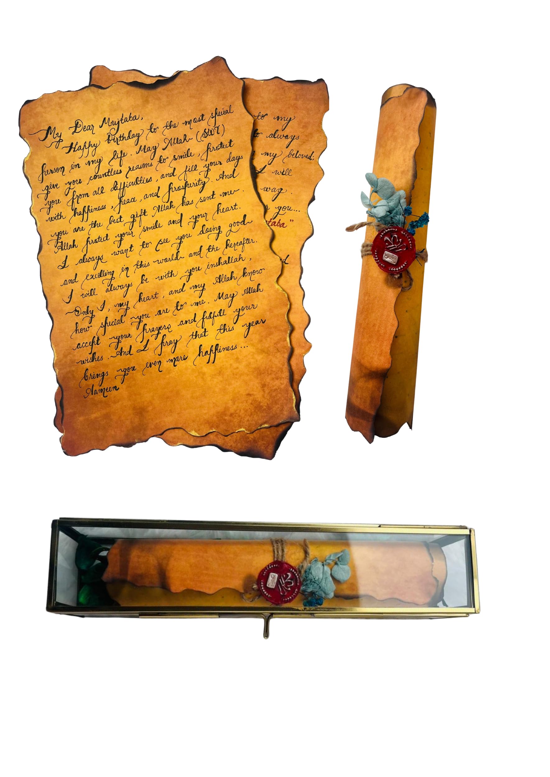 Royal Keepsake Love Scroll| Vintage Styled Handwritten Calligraphy Love Letter Scroll - Romantic Keepsake |Valentine Gift | Anniversary Gift |Vintage Edition| Thoughtful Gift-image-44