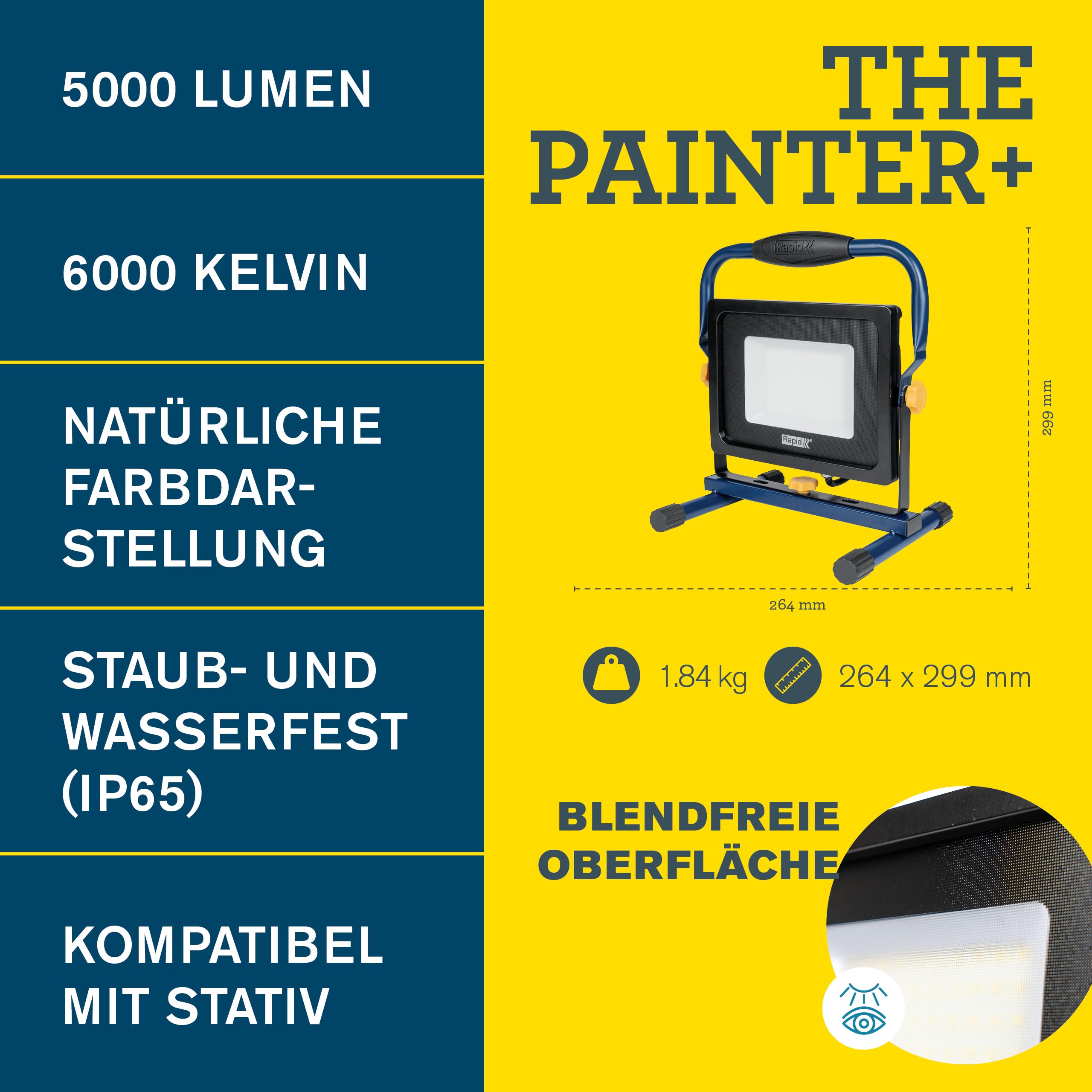 Rapid LED-ArbeitsleuchteThe Painter zum Streichen und Tapezieren
