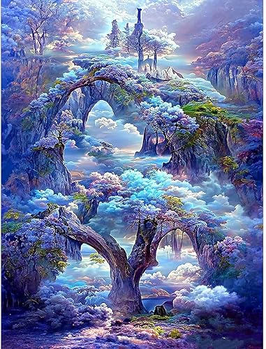 Miniatura 1 de GOGHSCEK Kit de pintura de diamante 5D para adultos, pintura por números para adultos, pintura de diamante de taladro completo, arte de paisaje de