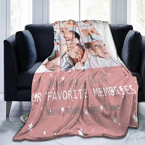 Miniatura 2 de Ti Caldi Manta personalizada con fotos, texto, manta personalizada, regalo para mamá, papá, niños, manta de franela personalizada para bodas,