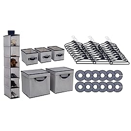 Delta Children Nursery Storage 48 Piece Set - Easy Storage/Organization Solution - Keeps Bedroom, Nursery & Closet Clean, Navy