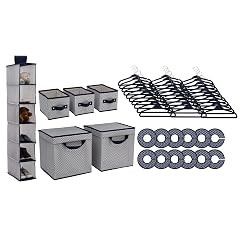 Delta Children Nursery Storage 48 Piece Set - Easy Storage Organization Solution - Keeps Bedroom Nursery Closet Clean