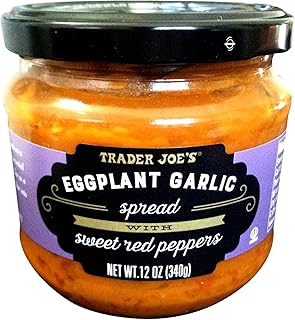 Trader Joe’s Eggplant Garlic Spread with Sweet Red Peppers