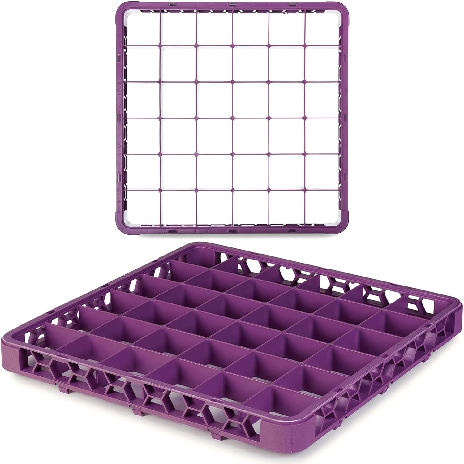 Carlisle FoodService Products RE36C89 OptiClean 36 Compartment Glass Rack Extender, 2.94" Compartments, Lavender (Pack of 6)