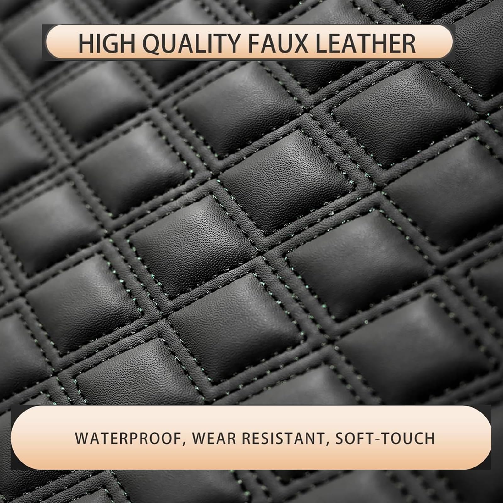 4 Pezzi Auto Tappetini in Pelle PU per Ford Ranger T9 Raptor Wildtrak XLT Fussmatten 2023 2024,Tappetini Abitacolo Anteriori e Posteriori Tappeto Fodera Tappeti Moquette Impermeabile Interni Accessori