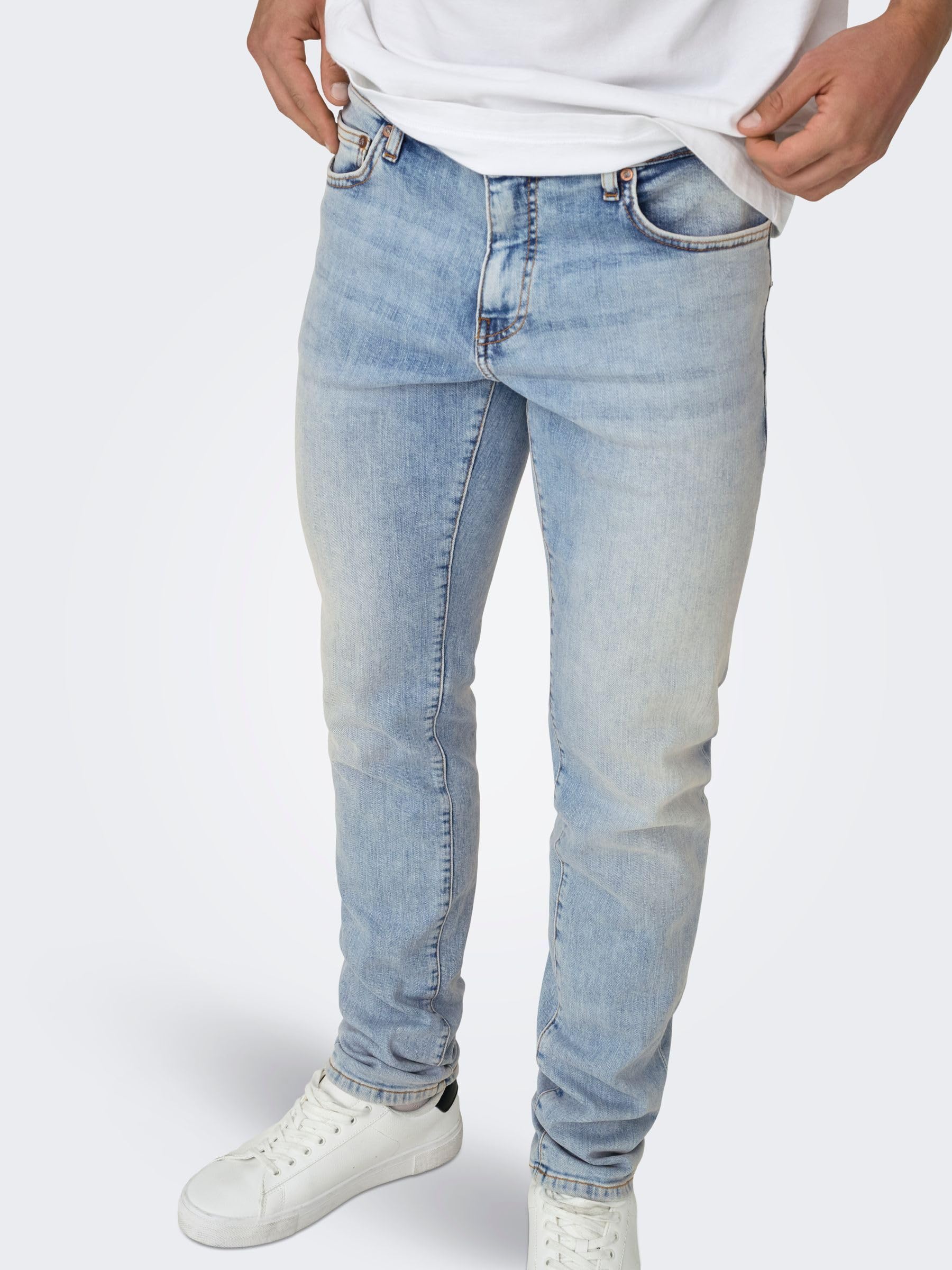 Only & Sons Male Slim Fit Jeans ONSLOOM Niedrige Taille Slim Fit Jeans