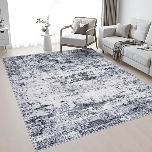 5x7 Area Rug Living Room: Modern Washable Indoor Soft Carpet
