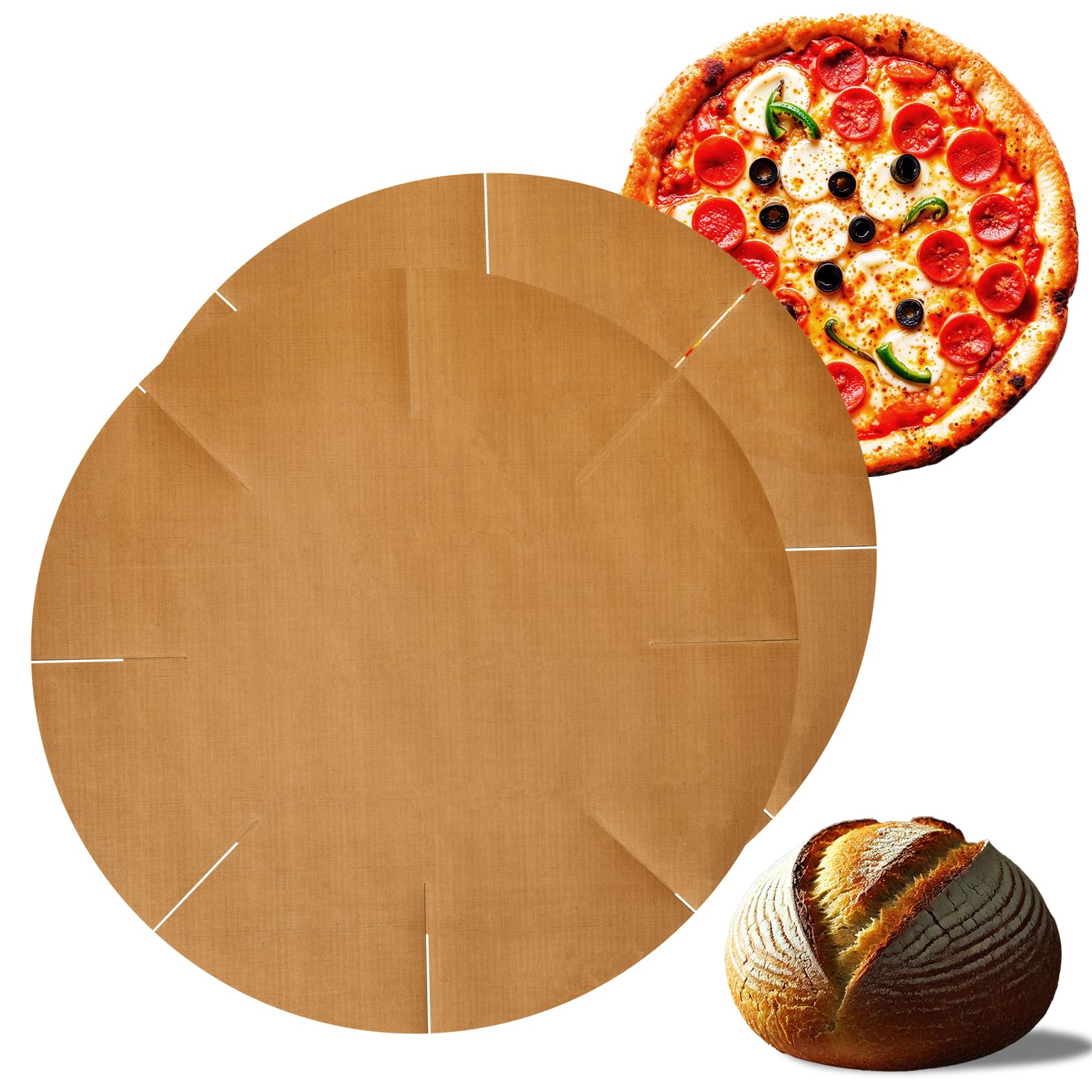 Reusable Baking Sheets (2-Pack), Premium Round Baking Paper for Springform, Non-Stick, Heat-Resistant