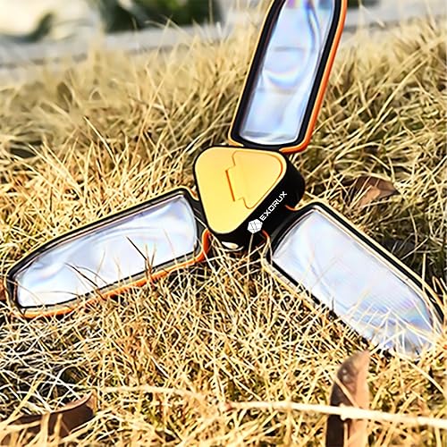 Miniatura 7 de Linterna solar 3 en 1 para acampar, linterna de emergencia LED plegable estilo trébol, linterna solar recargable rápida USB para cortes de energía,