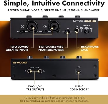 M-AUDIO M-Track Duo HD Recording Studio Pack