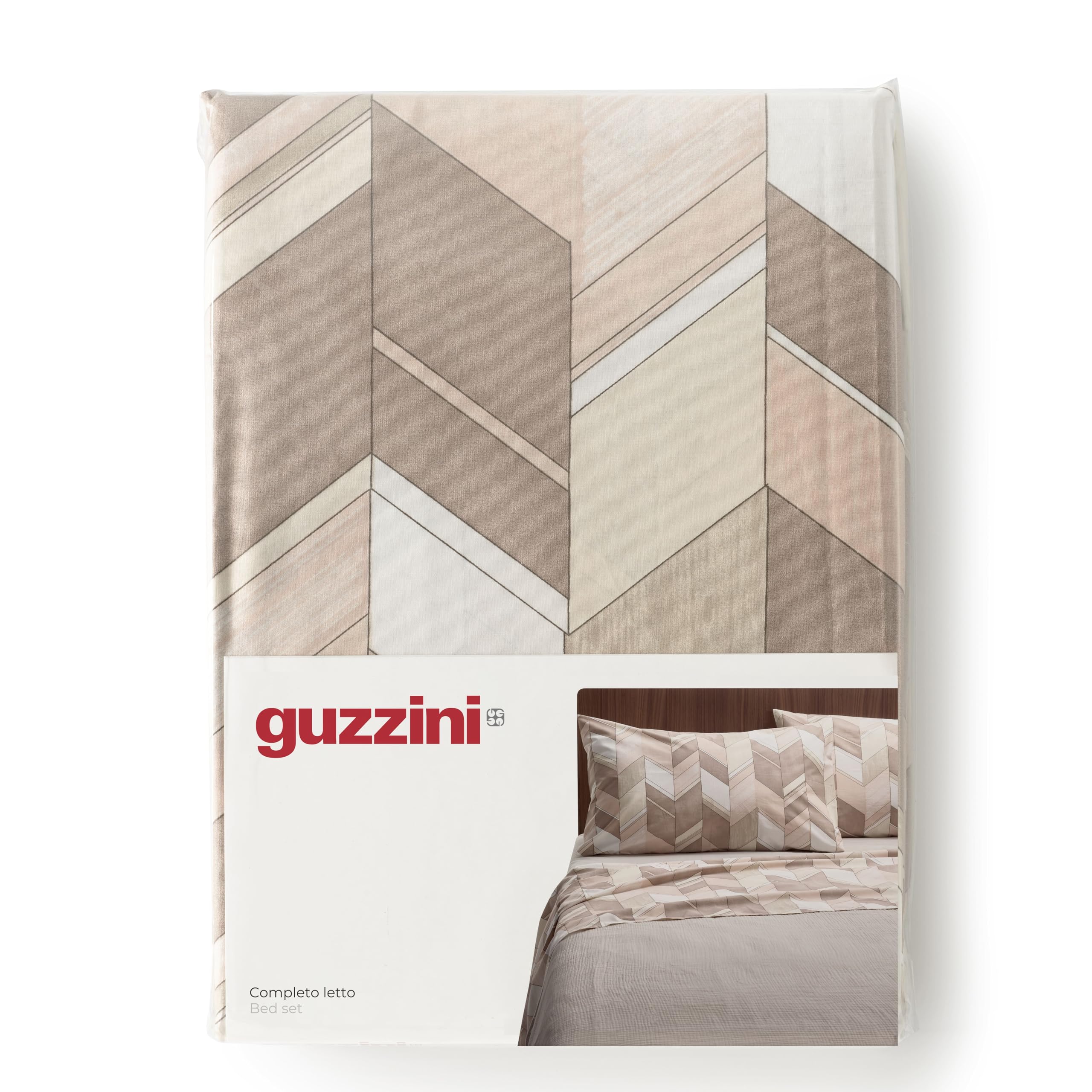 GUZZINI Classic - komplet pościeli bawełnianej perkalowej z prześcieradłem na łóżko queen size 180 x 280 cm + 1 prześcieradło z gumką, pokrowiec na materac na łóżko podwójne 125 x 200 cm, materac 30