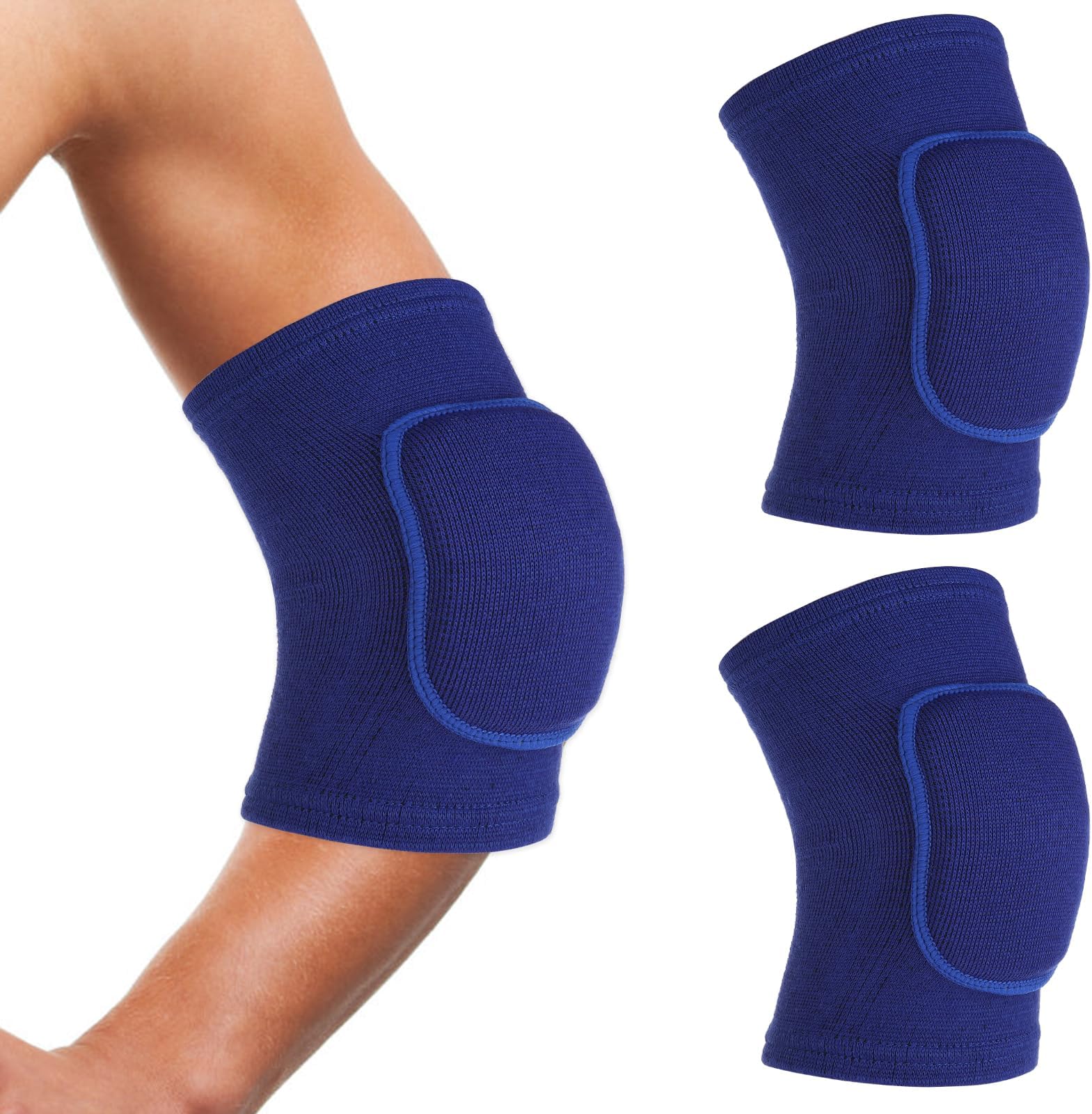 COMNICOArm Brace Pads Elbow Protector Strap Pair, Breathable Anti-Collision Sponge Tendonitis Fitness Volleyball Basketball Tennis Golfers Knee Support Band for Kids Men Women Elderly