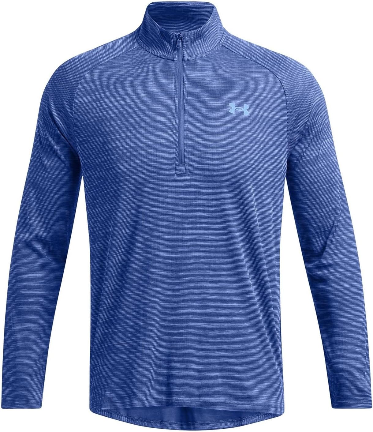 Under Armour - Mens Tech Textured 1/2 Zip T Shirt, Color Tech Blue (432), Size: XX-Large