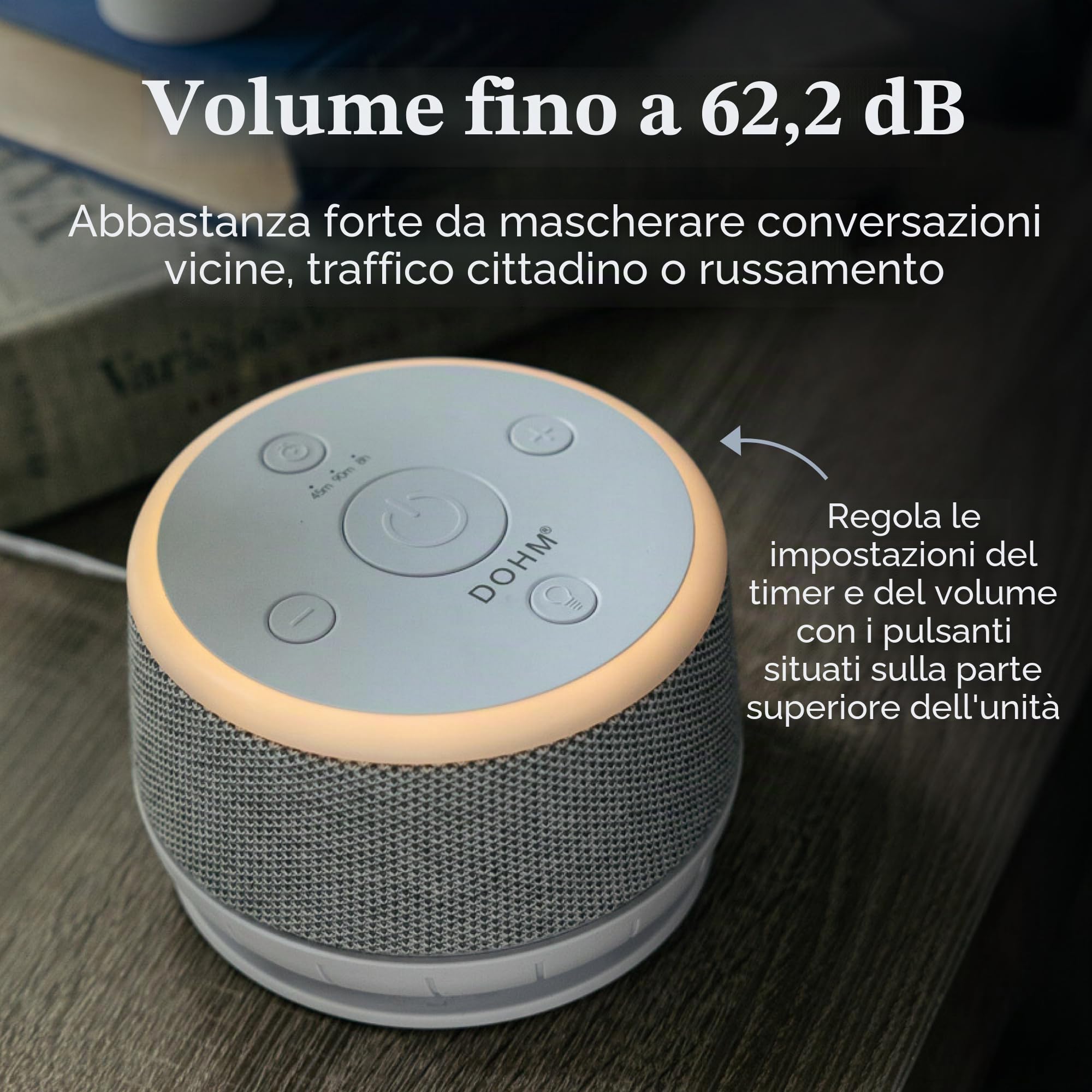 Yogasleep Dohm Nova White Noise Sound Machine, migliore sonno per neonati e adulti. Include luce notturna, 10 velocità della ventola e rumore rosa calmante per mascherare il rumore più forte.