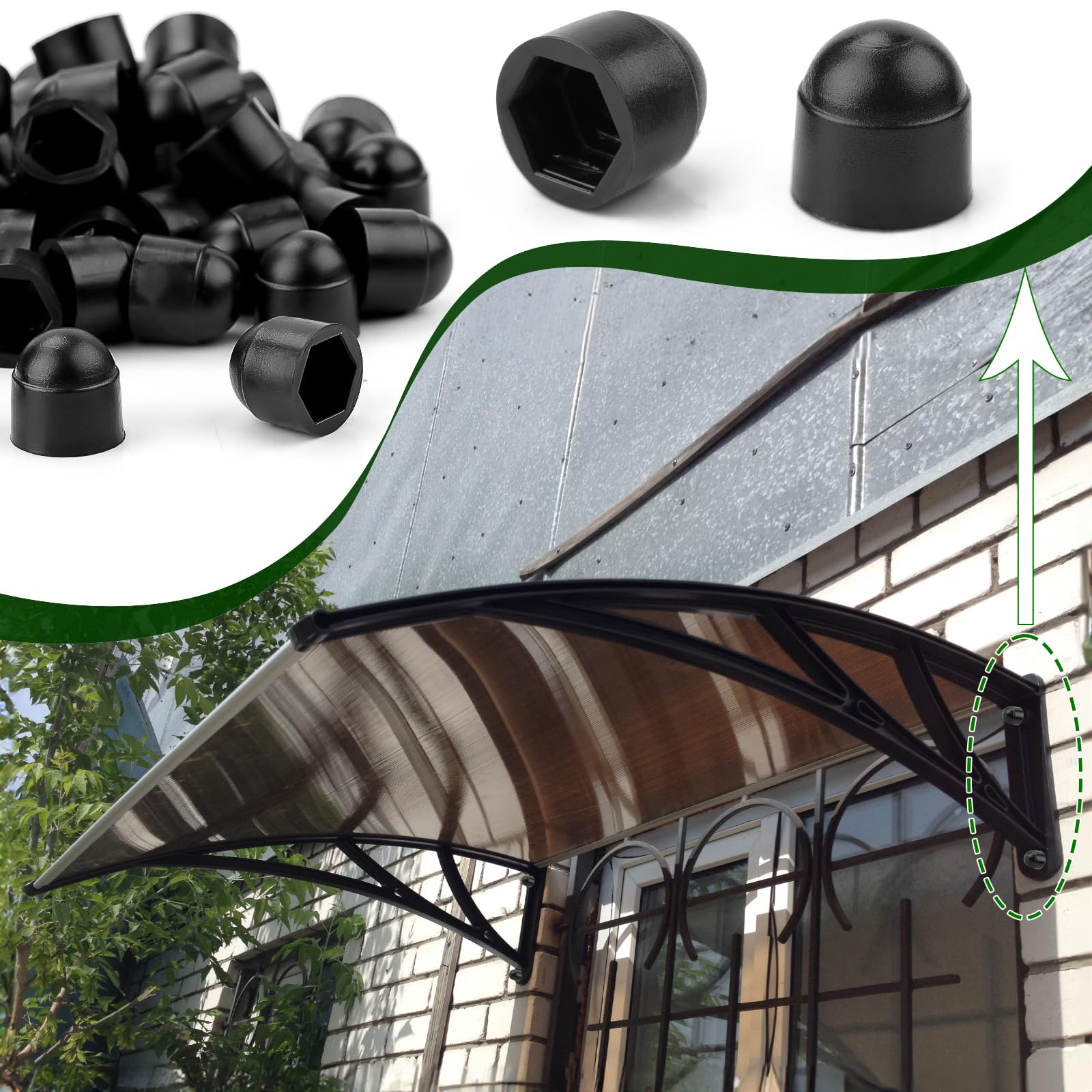 SWTYExt Coprivite M4 Plastica Tappi per Viti 50 Pezzi Tappi Protezione per Dadi Calotta in Plastica per Viti Copertura per Dadi Aste Filettate
