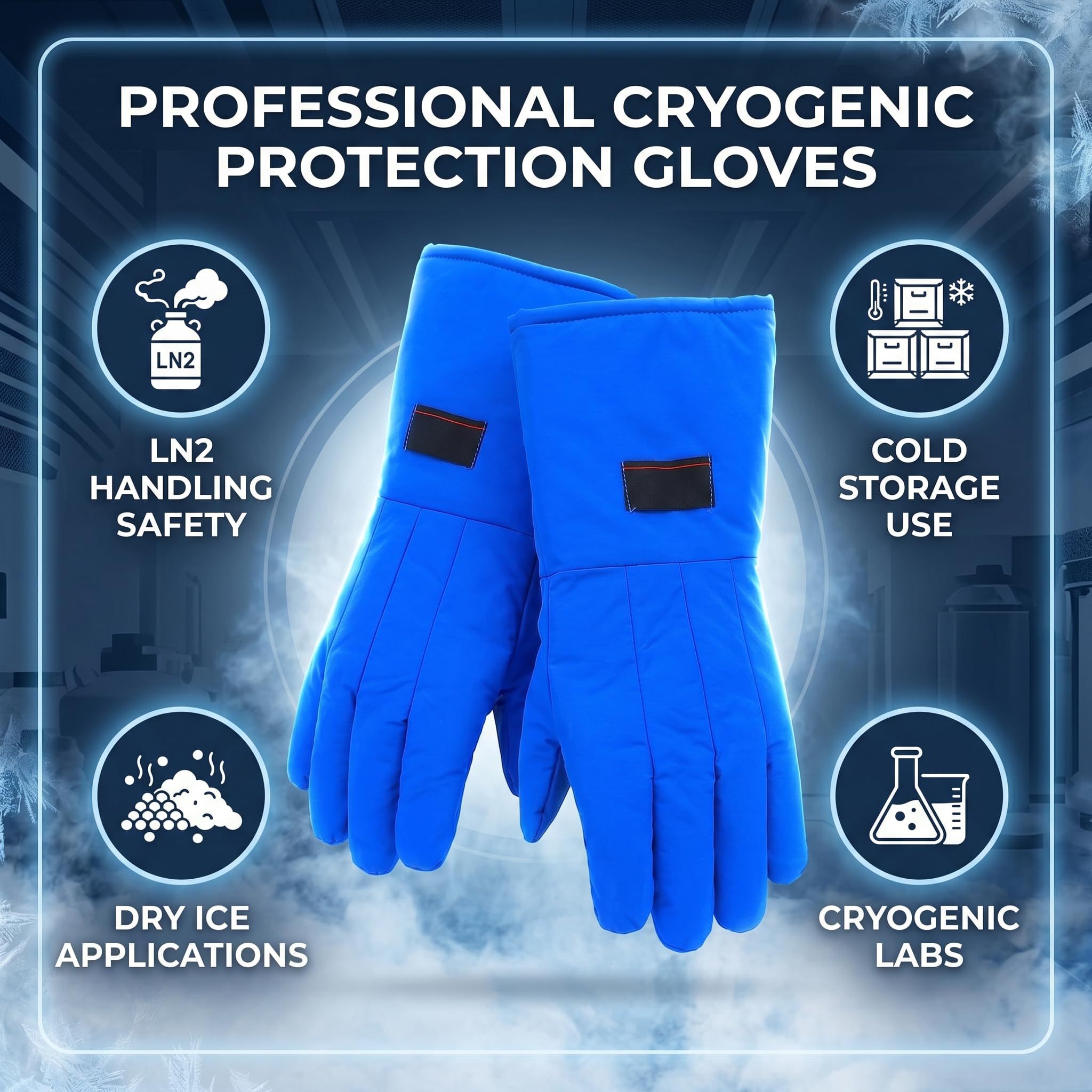 Cryogenic Gloves,Guantes de Protección Criogénica,Guantes Criogénicos Guantes De Protección,Nailon Taslan Multicapa Algodón Resistente Al Frio Para Nitrógeno Líquido Y Hielo Seco