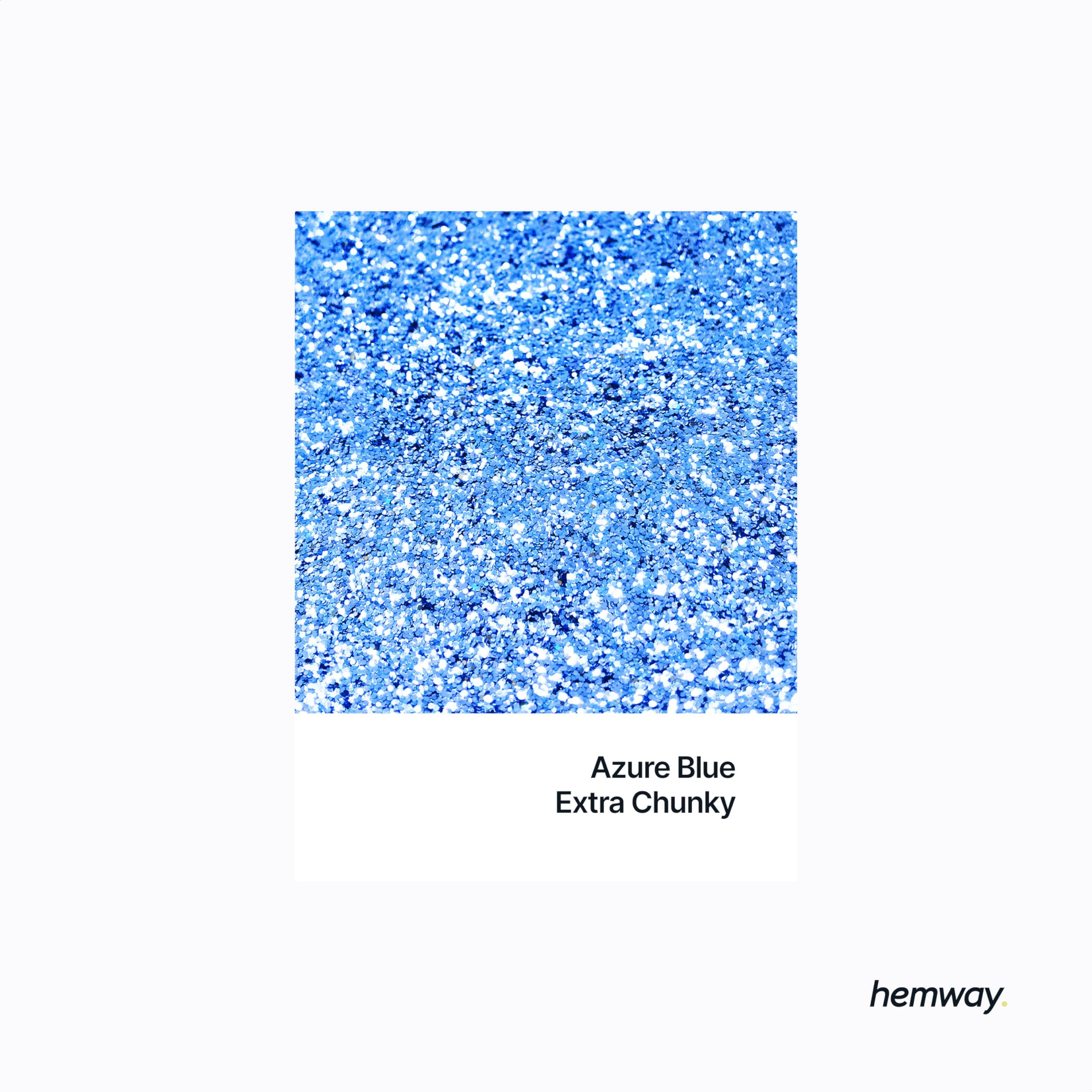 Hemway Glitter Shaker Azure Blue 130g x2 Pack Extra Chunky, Craft Glitter Shakers for Resin & Epoxy Crafts - Image 2