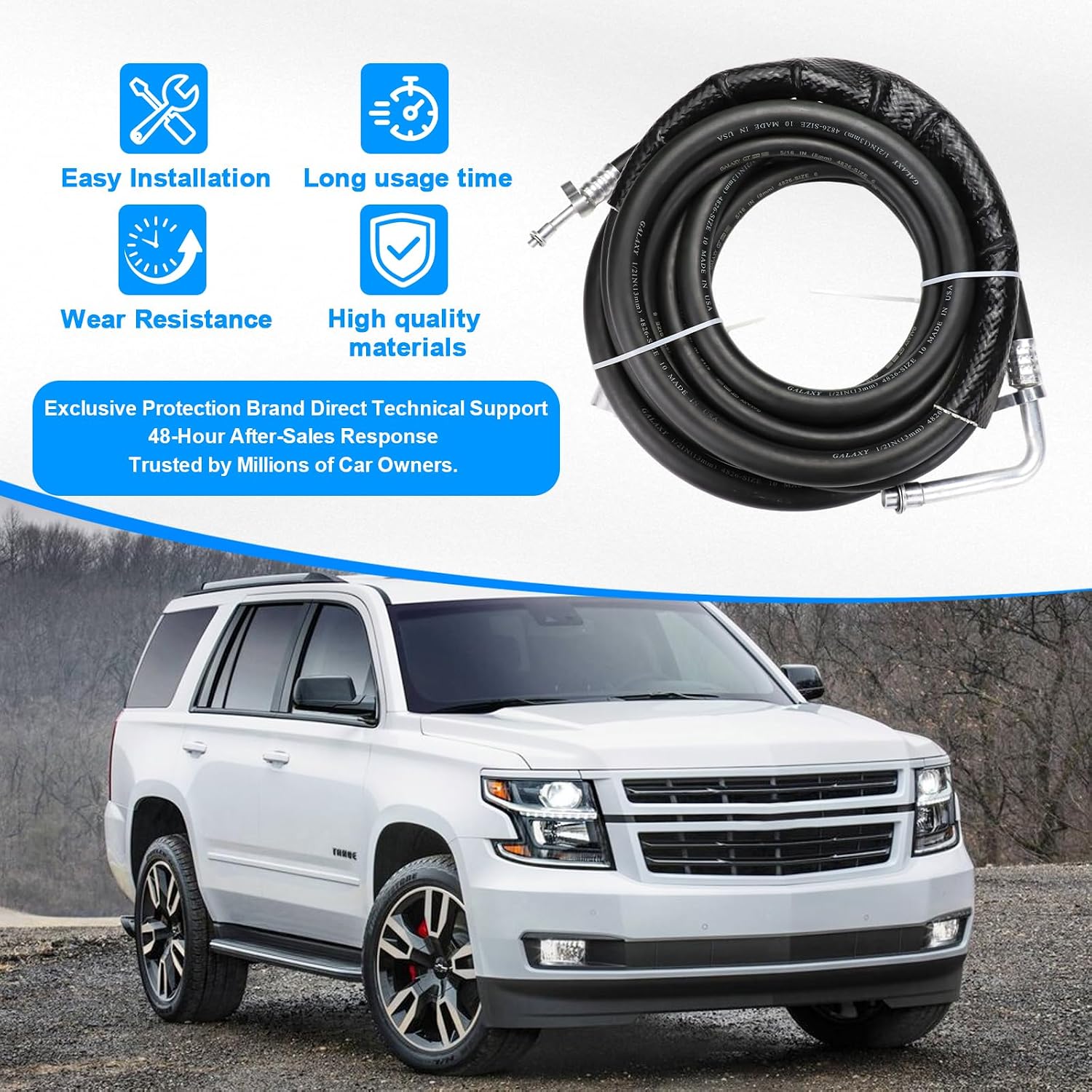 Rear AC Line Set Lines Compatible with Chevrolet Chevy Tahoe GMC Yukon