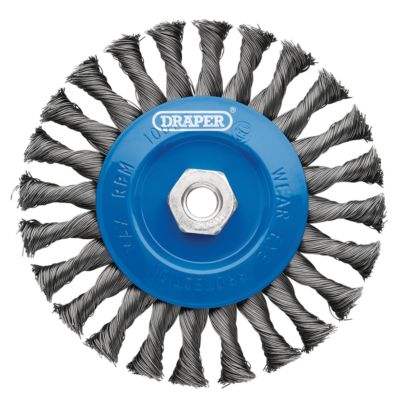 Draper TWIST KNOT WIRE WHEEL 150MM M14 08059 Steel  Flat Wire Brushes