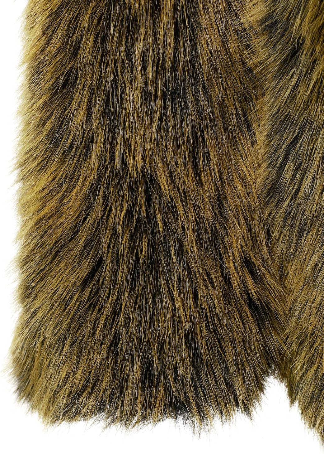 FANARCHER Men's Winter Faux Fur Coat Fluffy Jacket Turn Collar Luxury Overcoat Long Sleeve Parka Fleece Furry Outwear - Image 7