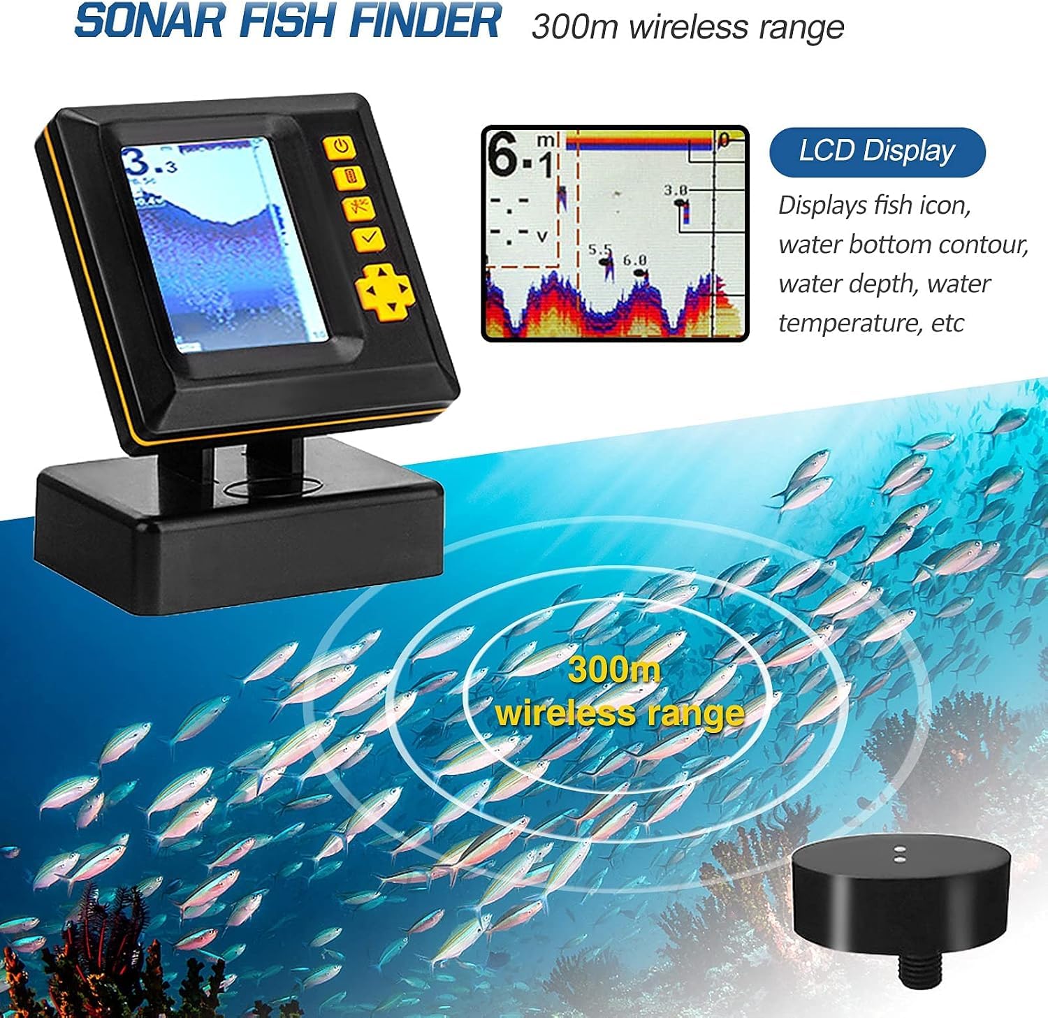Barco de cebo de pesca con mando a distancia y buscador de peces para pesca en el mar, impermeable, alta eficiencia, fácil operación, ideal para pescadores y entusiastas de la pesca
