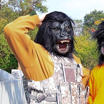 Maschera Gorilla King Kong In Lattice - Realistica Per Halloween E Carnevale, Taglia Unica