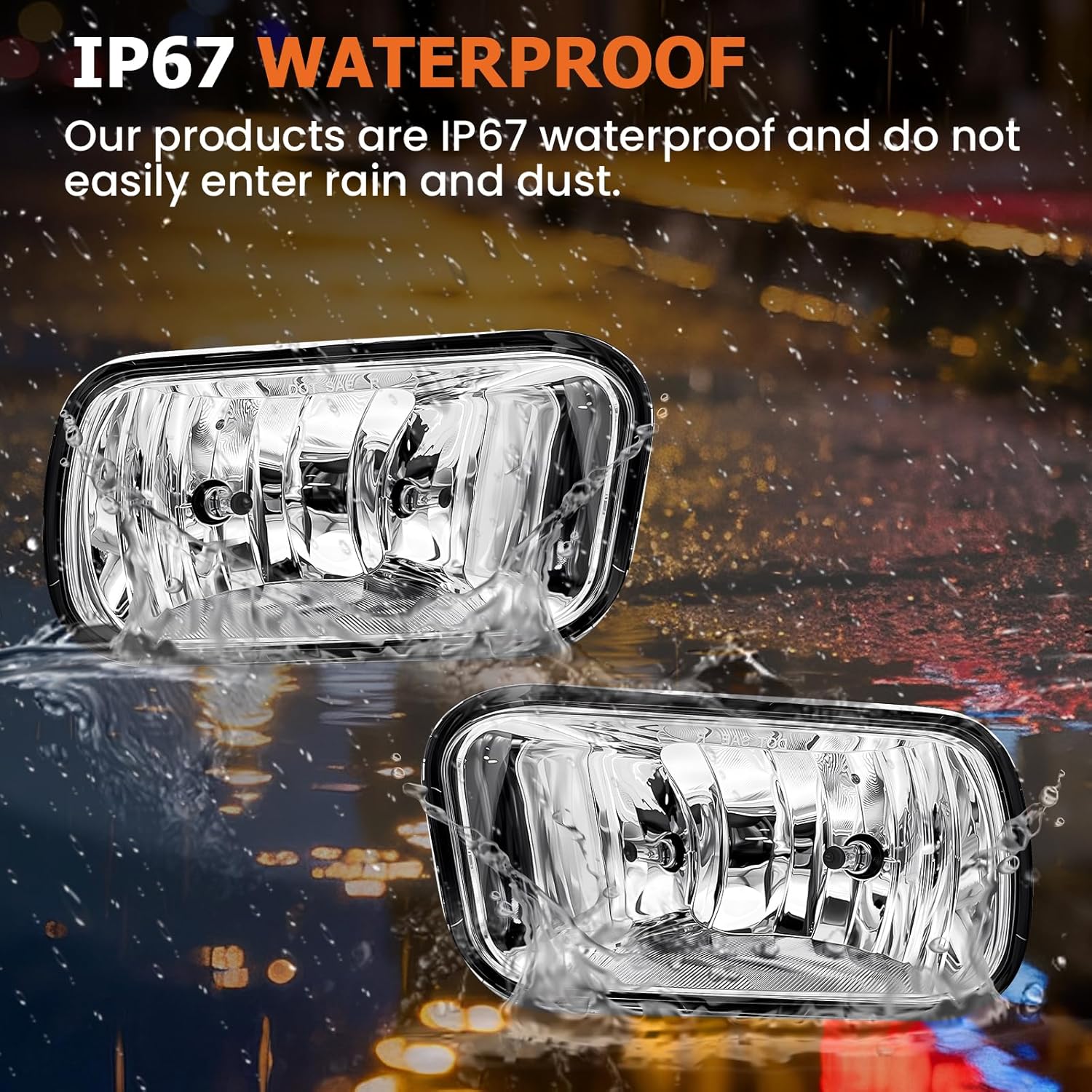 Fog Lights Compatible with 2009-2018 Dodge Ram 1500 2500 3500 Bumper Driving Fog Lamps Assemby With H10 12V 42W Halogen Bulbs W/O Bracket