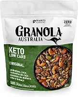 Hart's Natural Granola Australia Keto Low Carb | Granola Sem Açucar, Sem Lactose, Sem Glúten, Vegano | 100% Natural | Alto em Fibras | Snack Saudável | 300g