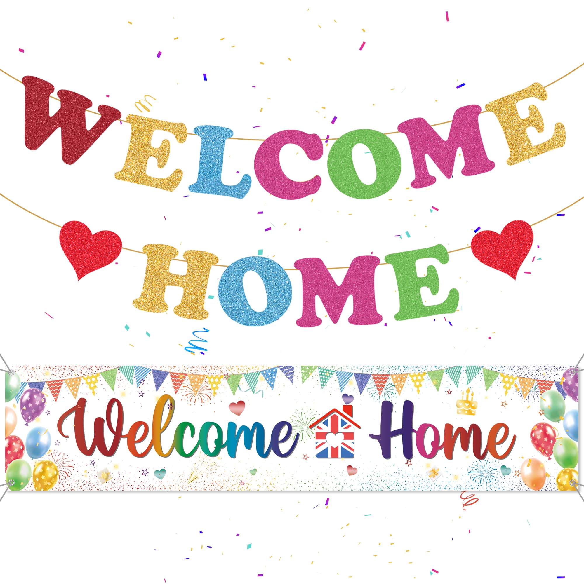 welcome home banner (Rainbow)