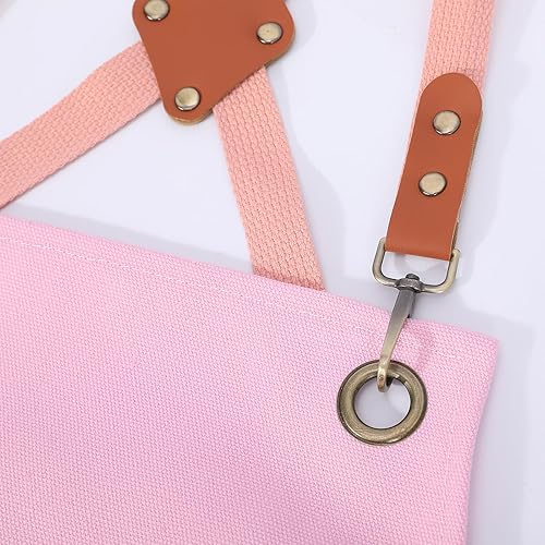 Miniatura 25 de AFUN Delantales de chef para hombres y mujeres con bolsillos grandes, lona de algodón con espalda cruzada, resistente y ajustable, talla M a XXL