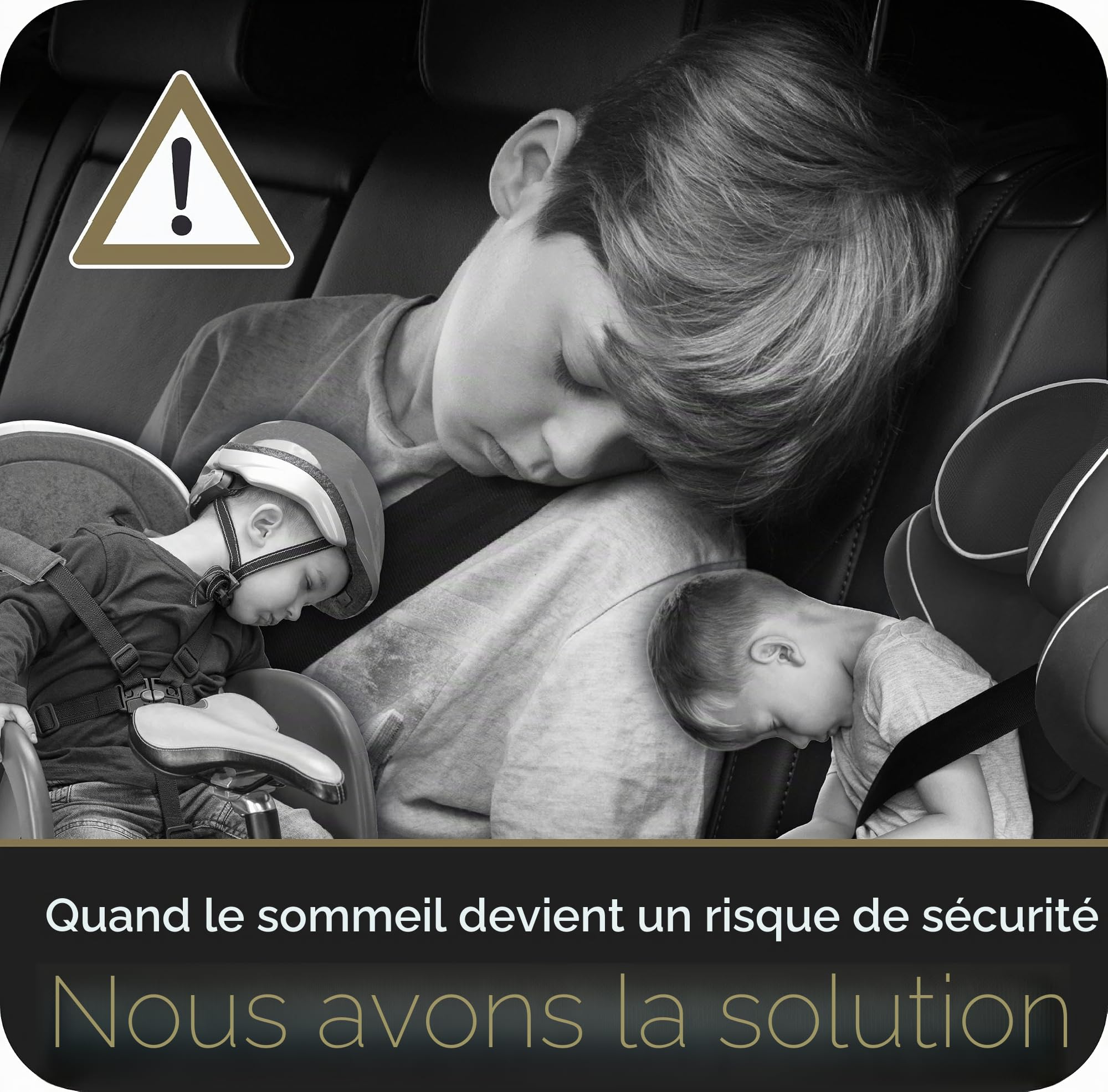 SANDINI SleepFix® Kids Outlast® – Oreiller de Nuque avec Fonction de Soutien – thermorégulateur – Accessoire de siège Enfant pour Voiture/vélo/Voyage – Empêche la tête de basculer Pendant Le Sommeil