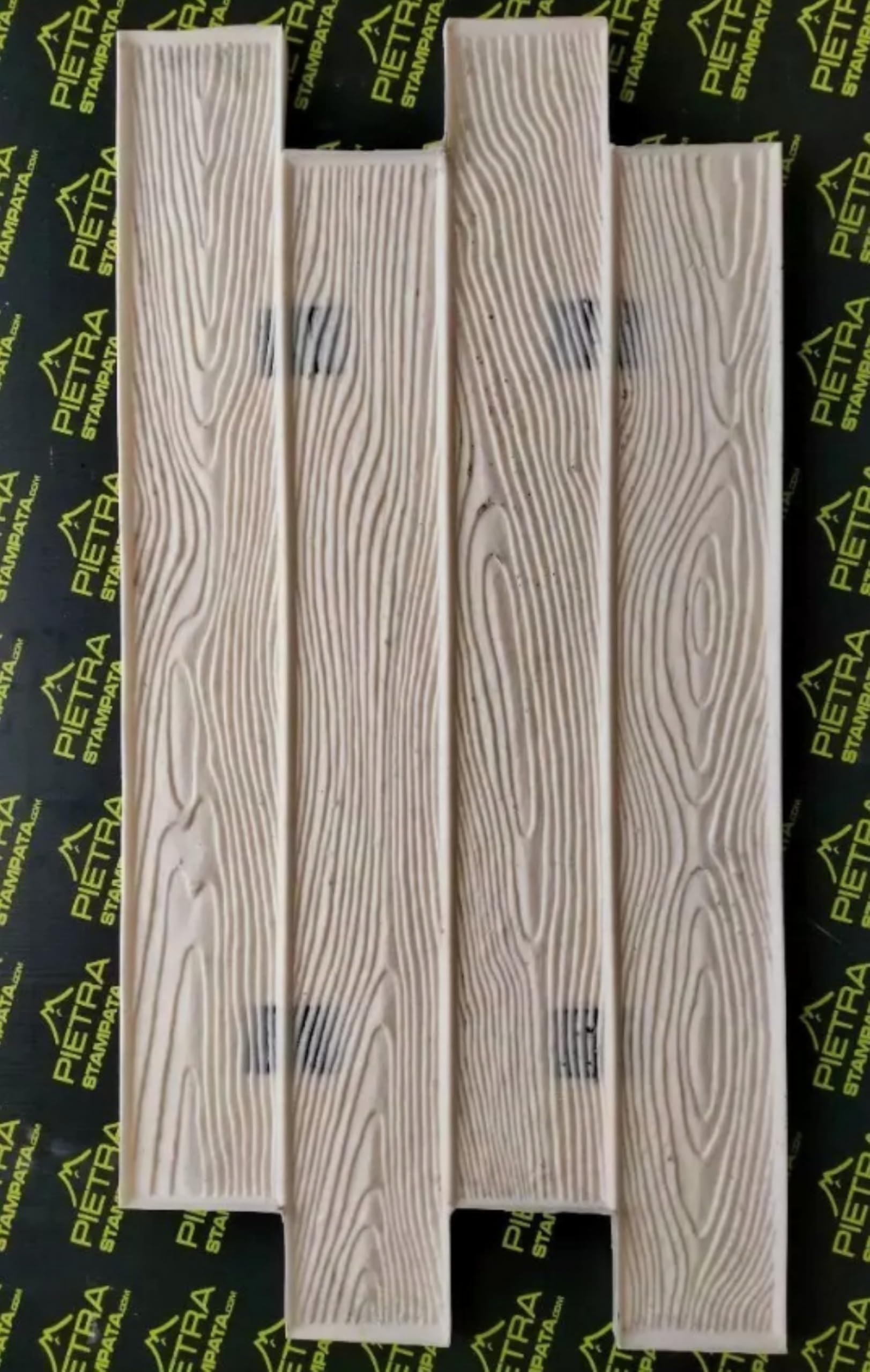 Molde para yeso y cemento Wood 2 imitación piedra para revestimiento de paredes y suelos de 100x50 cm