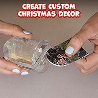 Vista 4 de READY 2 LEARN Manualidades de Navidad – Diseña tus propios globos de nieve – Juego de 4 – Globos de nieve de Navidad para niños – Decoraciones