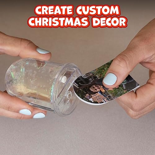 Miniatura 4 de READY 2 LEARN Manualidades de Navidad – Diseña tus propios globos de nieve – Juego de 4 – Globos de nieve de Navidad para niños – Decoraciones