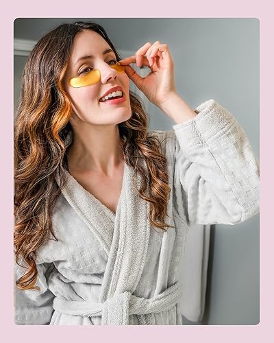 Miniatura 6 de Parches de ojos dorados de 24 quilates para ojos hinchados, mascarillas de colágeno para ojeras e hinchazón, máscara antienvejecimiento debajo de