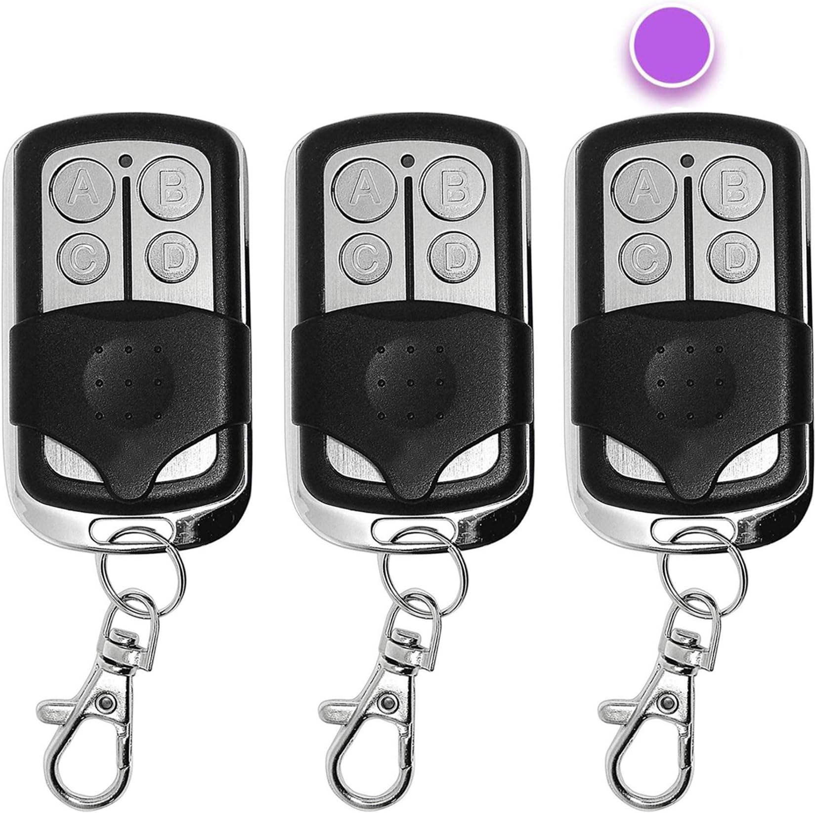 3 Pack - Garage Door Openers Replacement for LiftMaster 370LM 371LM 372LM 373LM - Chamberlain 950D 953D 956D - Craftsman 139.53753 Remote - Compatible with Purple Learn Button 315MHz