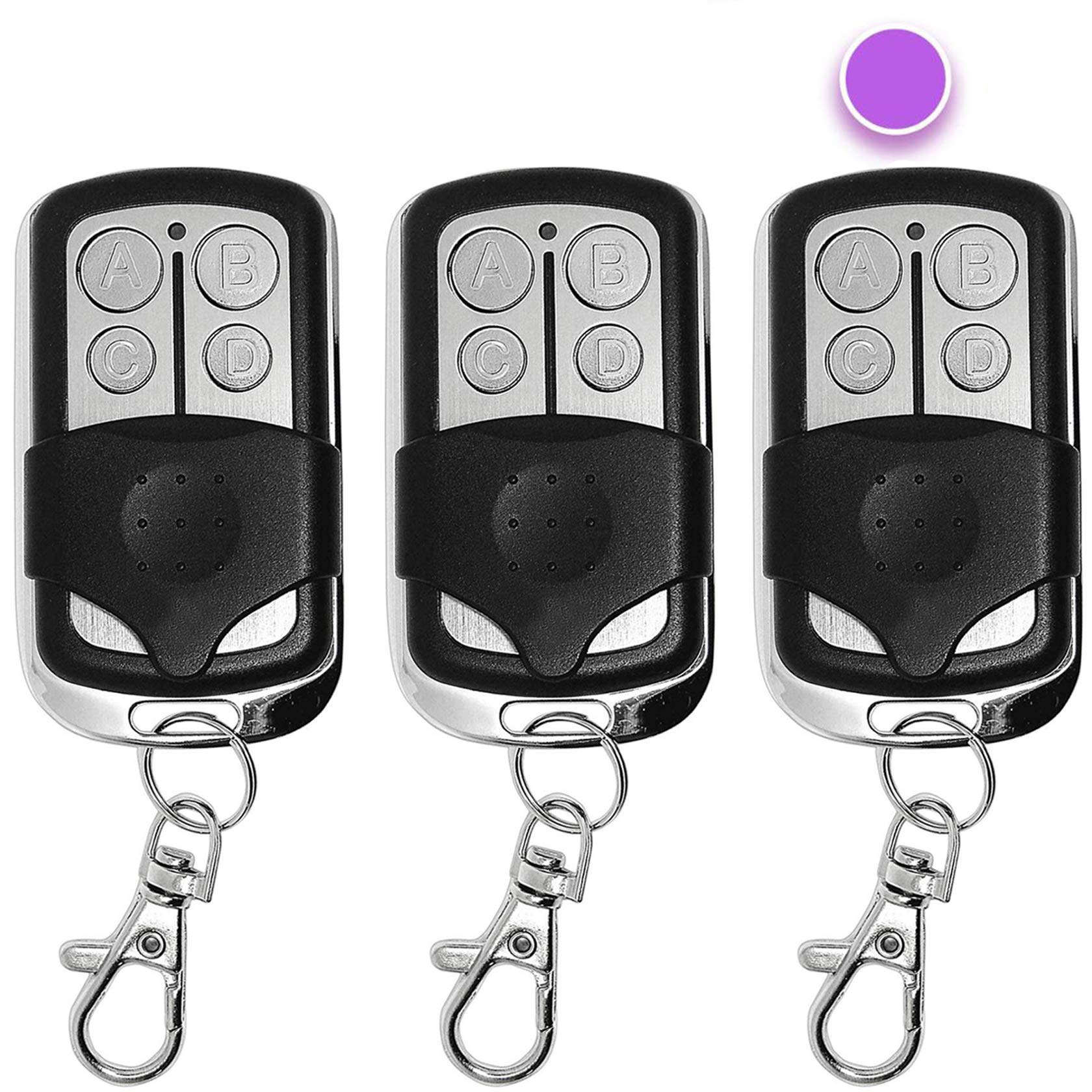 3 Pack - Garage Door Openers Replacement for LiftMaster 370LM 371LM 372LM 373LM - Chamberlain 950D 953D 956D - Craftsman 139.53753 Remote - Compatible with Purple Learn Button 315MHz