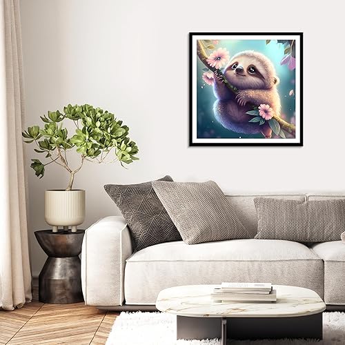 Miniatura 3 de RICUVED Kits de arte de diamantes para adultos, kits de arte de diamantes de perezoso taladro completo 5D, arte de diamantes de flores, gemas de